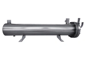 نظام دائرة واحدة، مبخر أنبوبي غلافي من الفولاذ المقاوم للصدأ من النوع الرأسي