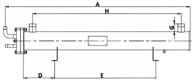نظام دائرة مزدوجة، مبخر أنبوبي غلافي من الفولاذ المقاوم للصدأ من النوع الأفقي (4HP×2-30HP×2)