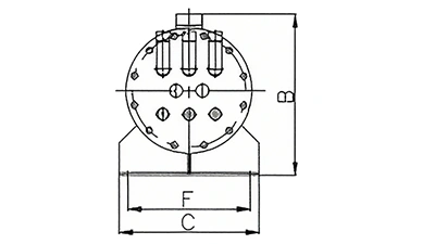 نظام ثلاثي الدوائر، مبخر أفقي من الفولاذ المقاوم للصدأ غلافي أنبوبي (5HP×3-25HP×3)