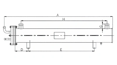 نظام ثلاثي الدوائر، مبخر أفقي من الفولاذ المقاوم للصدأ غلافي أنبوبي (5HP×3-25HP×3)
